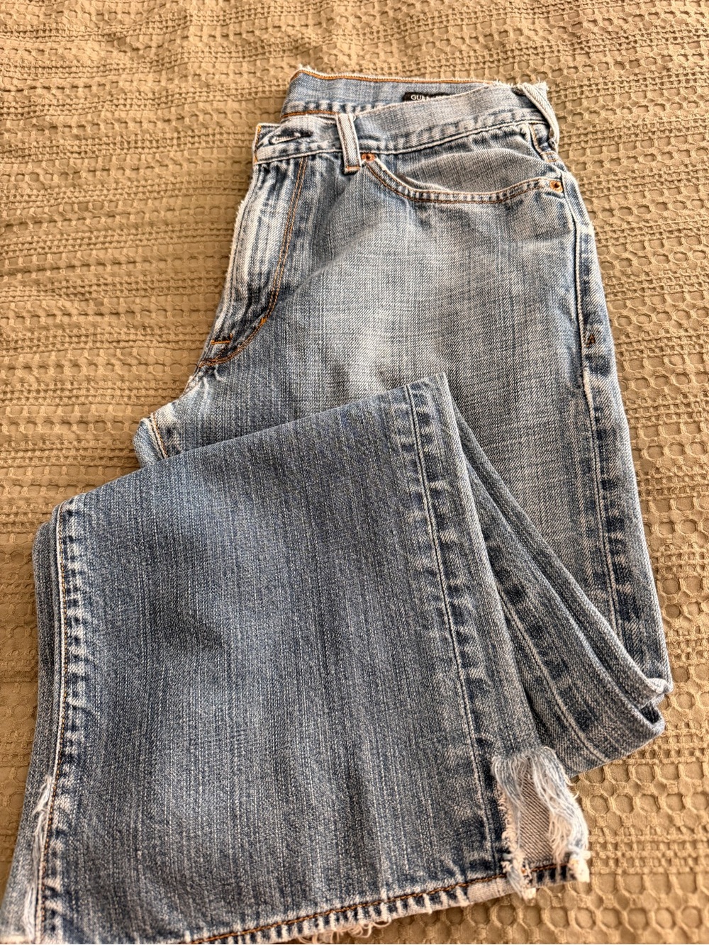Guess Women's Straight Leg Jeans in Light Blue Wash